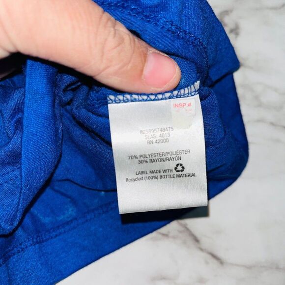 Route 66 | Sleeveless Blouse Layered Front | Blue | Womens | M - Picture 6 of 6